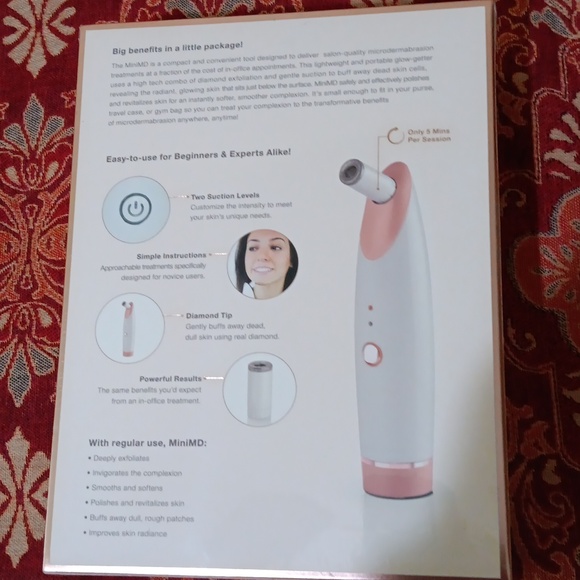 BNIB TROPHY SKIN MINI MD PORTABLE HOME MICRODERMABRASION SYSTEM - Picture 5 of 10